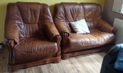 Sofa i fotel skórzany