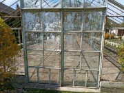 Drzwi dwuskrzydłowe do szklarni szklarniowe stalowe 198cm oszklone loft