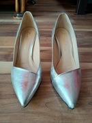 Buty na obcasie firmy Lenart Design, kolor srebrny, rozmiar 37