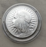 Moneta 10 złotych 1936 r J. Piłsudski srebro patyna 