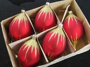 Bombki choinkowe duże 16 cm cytrynki szklane retro bańki na choinkę vintage