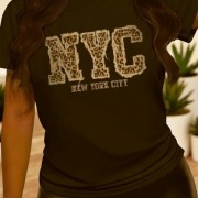 Czarny T-shirt NYC rozm XL
