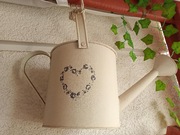 KONEWKA metalowa biała OZDOBA STYL RUSTYKALNY SKANDYNAWSKI BOHO