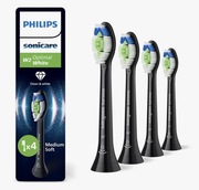 Philips Sonicare Optimal White HX6064/88 końcówki 4 szt (Czarne)
