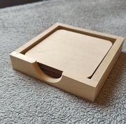 Zestaw do decoupage podkładki pod kubek + pudełko