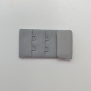 Zapięcie na haftki do stanika - szare - 2 rzędowe