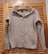 Sweter chłopięcy Gap Kids XL (12), gruby splot warkoczowy