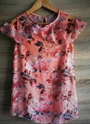 Nowa Bluzka odkrytymi ramionami w kwiaty bonprix