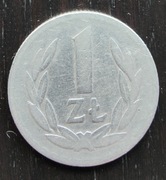 Moneta 1 ZŁOTY 1949 AL Rzeczpospolita Polska UNIKAT BEZ SYMBOLU MW