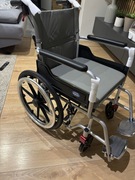 Wózek inwalidzki aluminiowy z funkcją nocnika