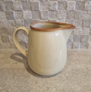 Dzbanek na mleko Tułowice ceramiczny beż beżowy 12 cm PRL antyk