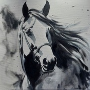AMBROZIEWICZ Obraz akrylowy Koń abstrakcja nowoczesny