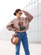 BLUZA DRESOWA BASIC OVERSIZE NADRUK NOWA KOLEKCJA POLSKA MARKA 