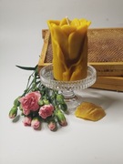 Świeca walec z tulipanem z wosku pszczelego Pasieka Pod Borem