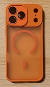 Etui iPhone 17 Pro Max MagSafe z osłoną aparatu półprzezroczyste pomarańcz