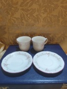 2 kompleta. Filiżanka i spodek. Trun.