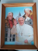 Obraz papieży: Benedykt, JP II, Franciszek 