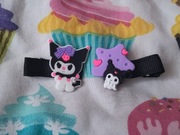 Zestaw dwóch małych spinek do włosów kuromi kawaii Japan cute girl emo