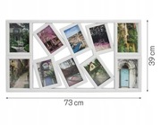 RAMKA NA ZDJĘCIA 10 ZDJĘĆ MULTI biała