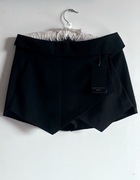 Nowe spódnico-spodenki Zara Basic czarne spódnica spódniczka old money 