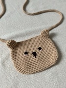 Mała torebka z motywem misia handmade
