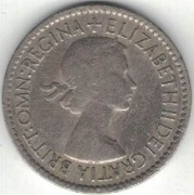 Wielka Brytania 6 pence pensów 1953 - 19,3 mm - nr 2