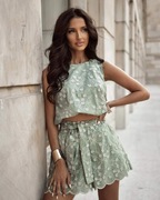 Komplet xana oliwkowy nowy 38 zielony hafty 