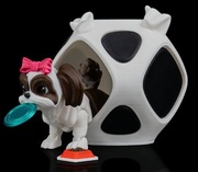 Ruchoma Figurka Shih Tzu ze Stylową budą, miseczką i freesby