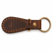 CAVRA brelok skórzany handmade ciemny brąz
