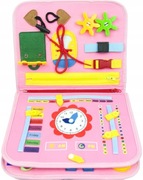 TABLICA SENSORYCZNA SYRENKA MONTESSORI MANIPULACYJNA KSIĄŻKA 3D