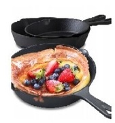 3x PATELNIA ŻELIWNA GŁĘBOKA XXL ZESTAW PATELNI INDUKCJA GAZ DO NALEŚNIKÓW