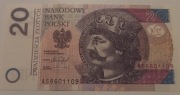 20 ZŁ B. CHROBRY SERIA AS  2016 r. STAN 1 UNC