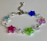 Bransoletka z koralików handmade gwiazdki