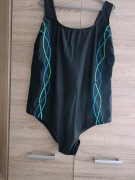 Czarny jednoczęściowy strój kąpielowy plus size 
