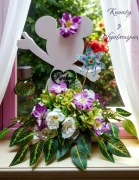 Kompozycja dla Aniołka , stroik na grób , kompozycja na cmentarz .