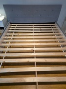 Łóżko Tapicerowane 160x200 Szare Pikowane + Stelaż (Do drobnej naprawy)