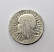 5 zł 1933 rok. Głowa Kobiety. Srebro