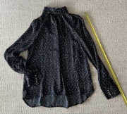 Bluzka H&M xs czarna w kropki