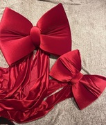 Kokarda kokardy różne kolory welur giga handmade na ściankę czerwień duża