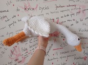 Gęś pluszak na szydełku 