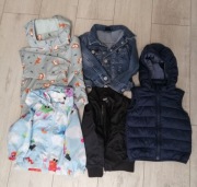 Zestaw 5 kurtki kurtek dla dzieci H M wiosna lato chłopiec dziewczynka 