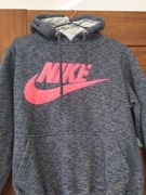 Nike bluza z kapturem rozmiar M szara z logo 