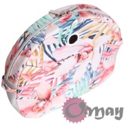 Szary organizer do Obag MOON LIGHT kwiaty róż turkus 2 kieszenie OMAY