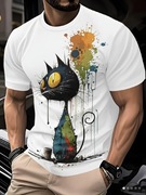  Koszulka męska z Kotem Malarzem, t-shirt męski 