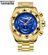 Zegarek nowy Temeite bardzo duży złoty