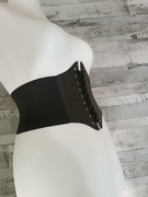 Pasek  Klasyczny Czarny Damski Gorset Emo