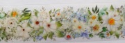 washi tape taśma ozdobna białe kwiaty 2m scrapbooking