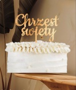 Chrzest Święty dekoracja topper ozdoba akrylowa tort nowa przyjęcie impreza