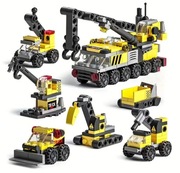 Zestaw Klocków – Maszyny Budowlane, 6 W 1, 142 Elementy