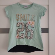 Breeze girls fajna bluzka t-shirt z dłuższym tyłem 134